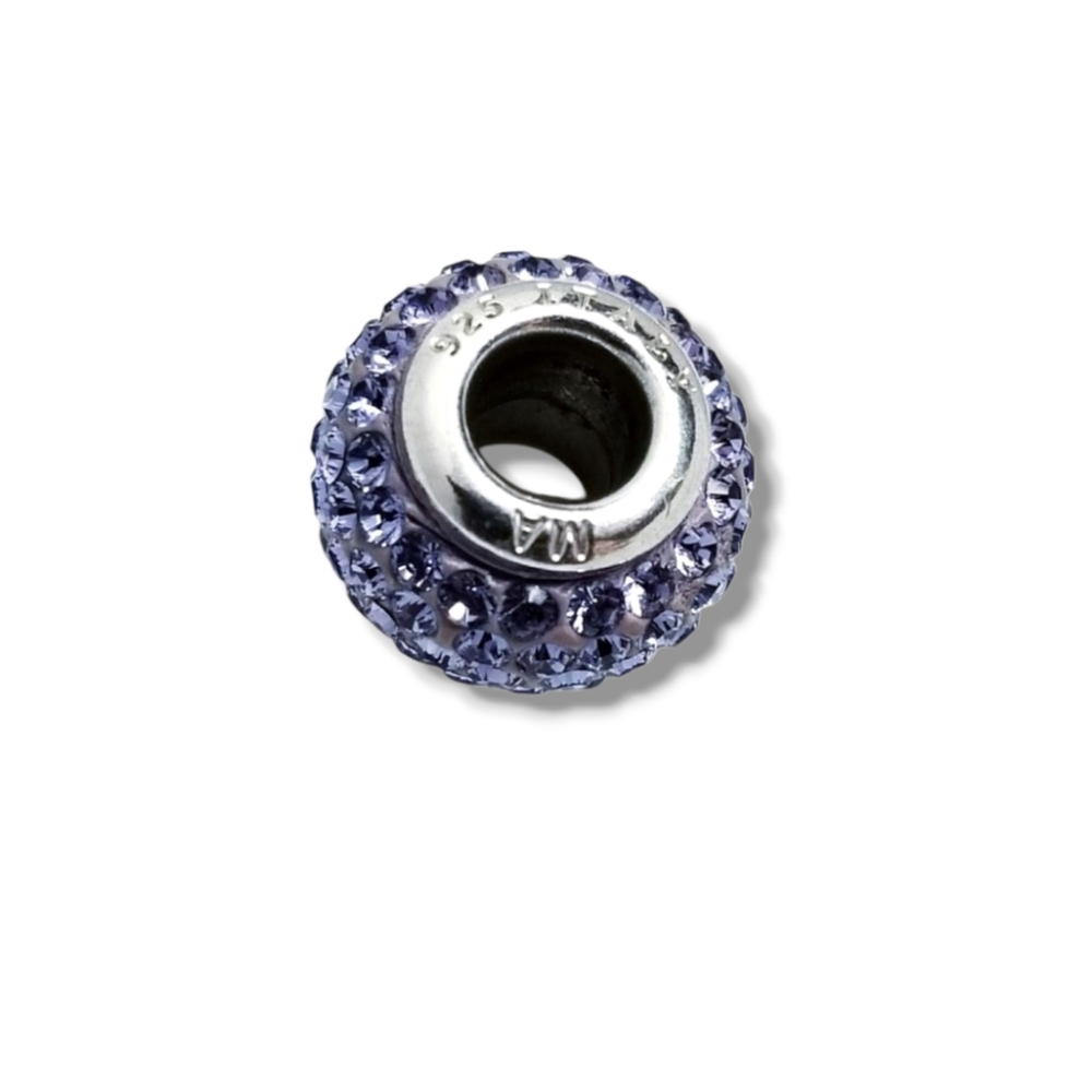 Kay Jewelers Charmed Memories Sterling Silver Crystal Studded Charm